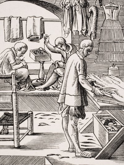 Tailor, reproduction of a woodcut by Jost Amman from 